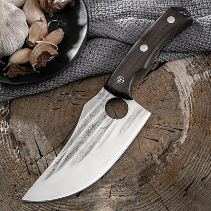 Stainless steel deboning kitchen knives with ergonomic handles and sharp molybdenum vanadium blades