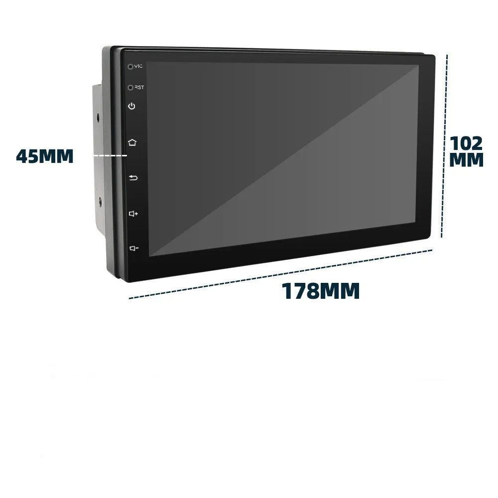 Black universal car navigation radio with 7-inch screen for manual transmission vehicles