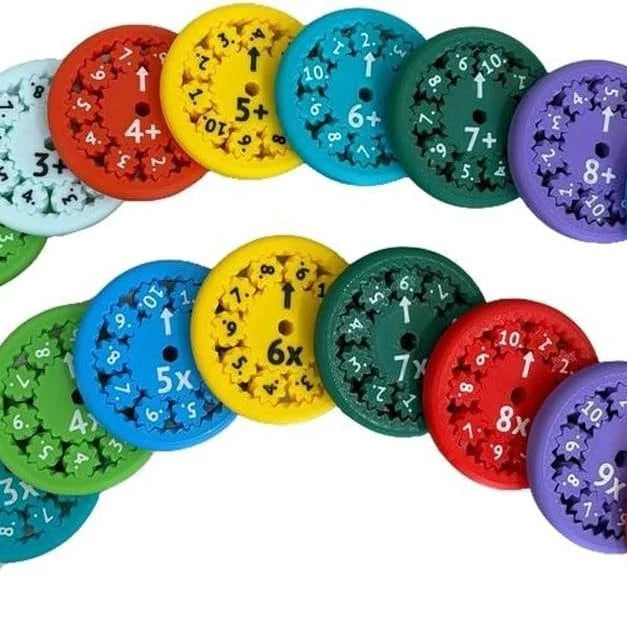 Colourful Math Fidget Spinners set for kids' math learning