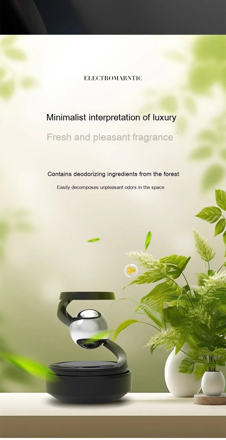 Solar-powered car aromatherapy diffuser dashboard ornament with fragrance options