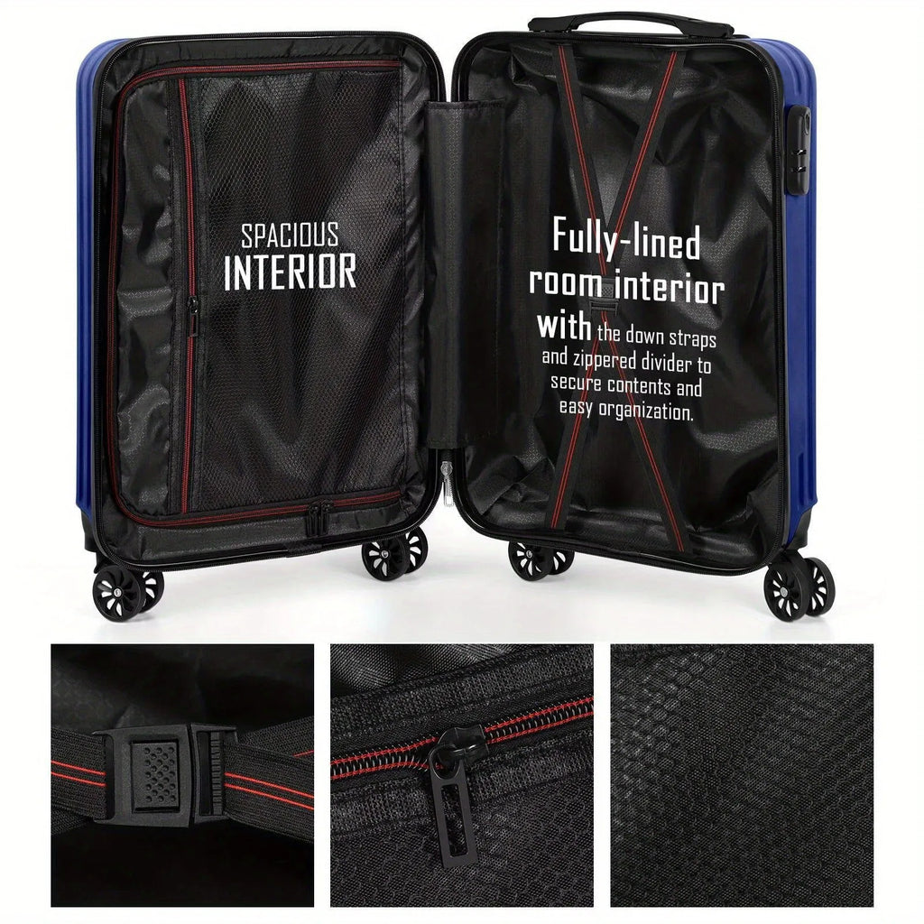 Aluminium alloy two-piece luggage set for men showing 14in and 20in suitcase trunks.
