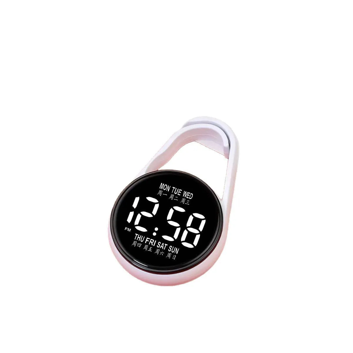 Mini electronic watch with LED luminous display in various colour options on plastic strap