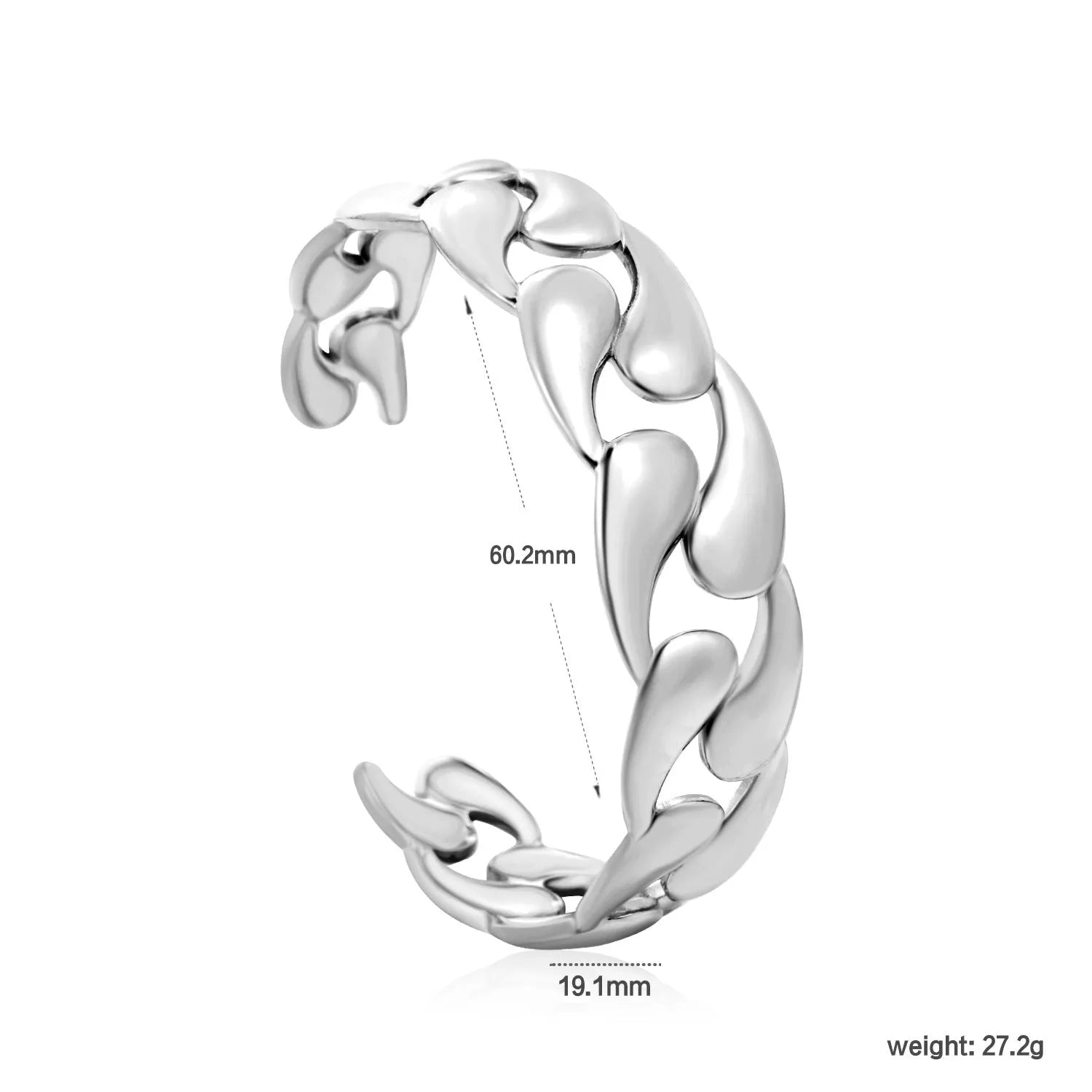 Stainless steel alloy fashion bracelet in European style with multiple colour finish options