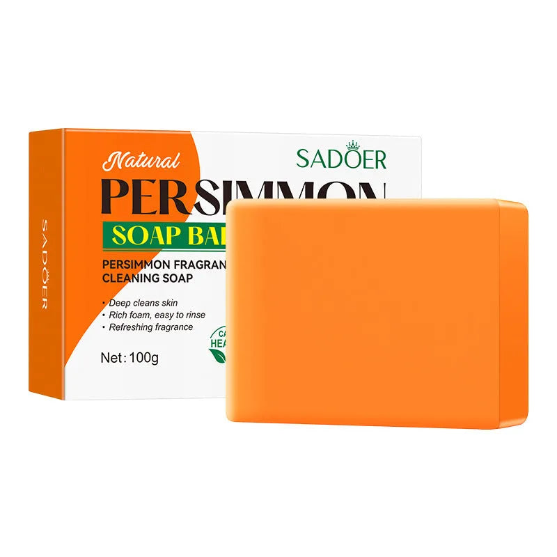 Universal Persimmon Fragrance Cleaning Soap 100g bar on a white background