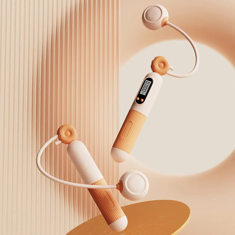 Adjustable smart jump rope with calorie counter in various colours for effective fitness workouts