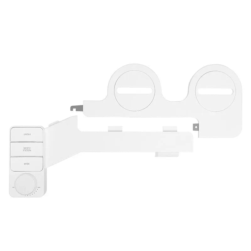 KB06 pure white manual button wash cleaning tool with removable nozzle and copper tee fitting.