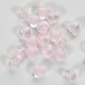 20 transparent Czech glass spacer beads with love pattern in aurora colours for DIY jewellery making