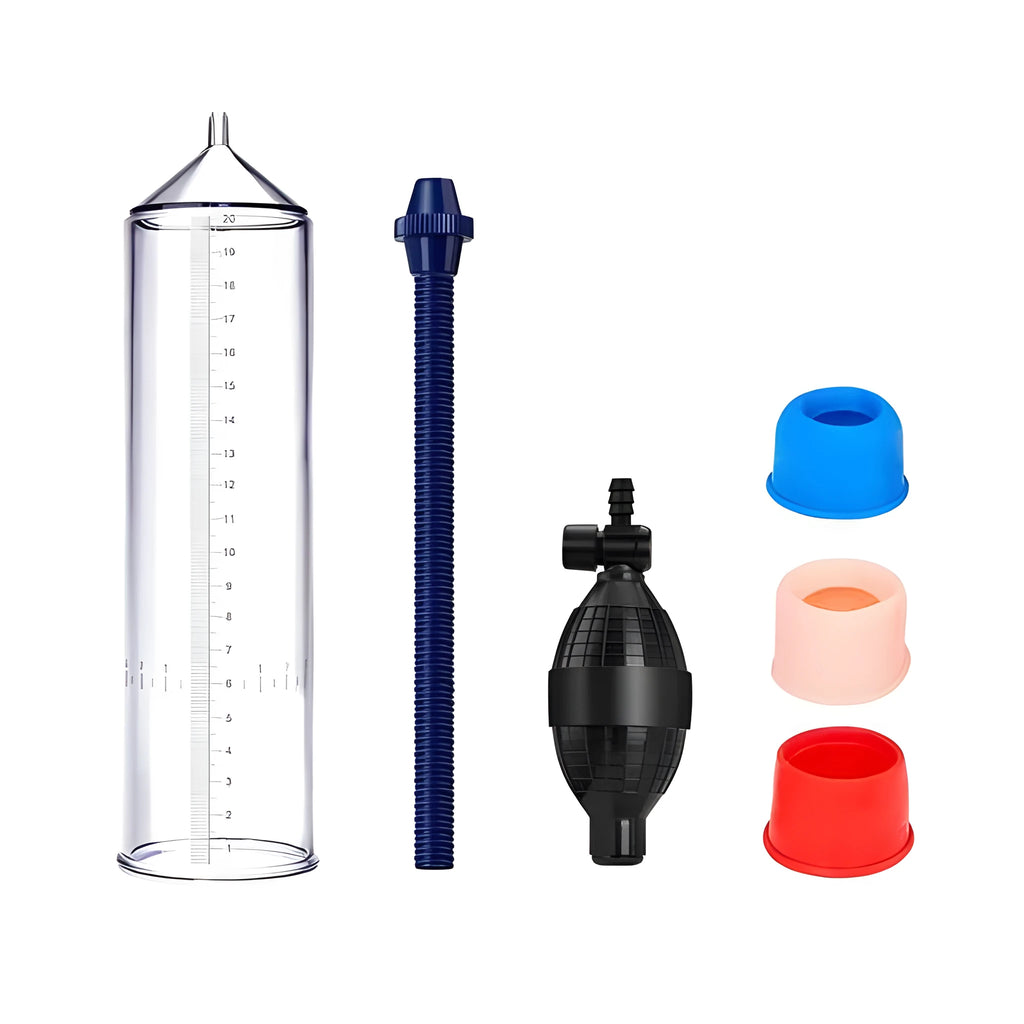 Silicone penis simulator cover accessory for male home exercise machine with plastic valve exerciser