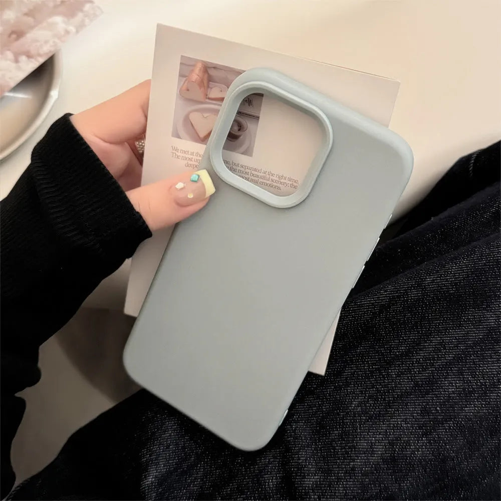 Soft silicone phone case in bean purple colour for iPhone Pro models with fall protection