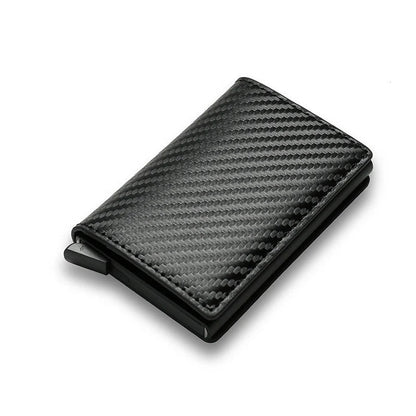 Slim PU leather credit card holder in various colours, ultra-thin design for easy pocket storage