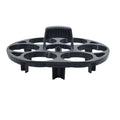 Black plastic egg holder with modern design measuring 13.8 by 12.6 by 5.7 centimetres