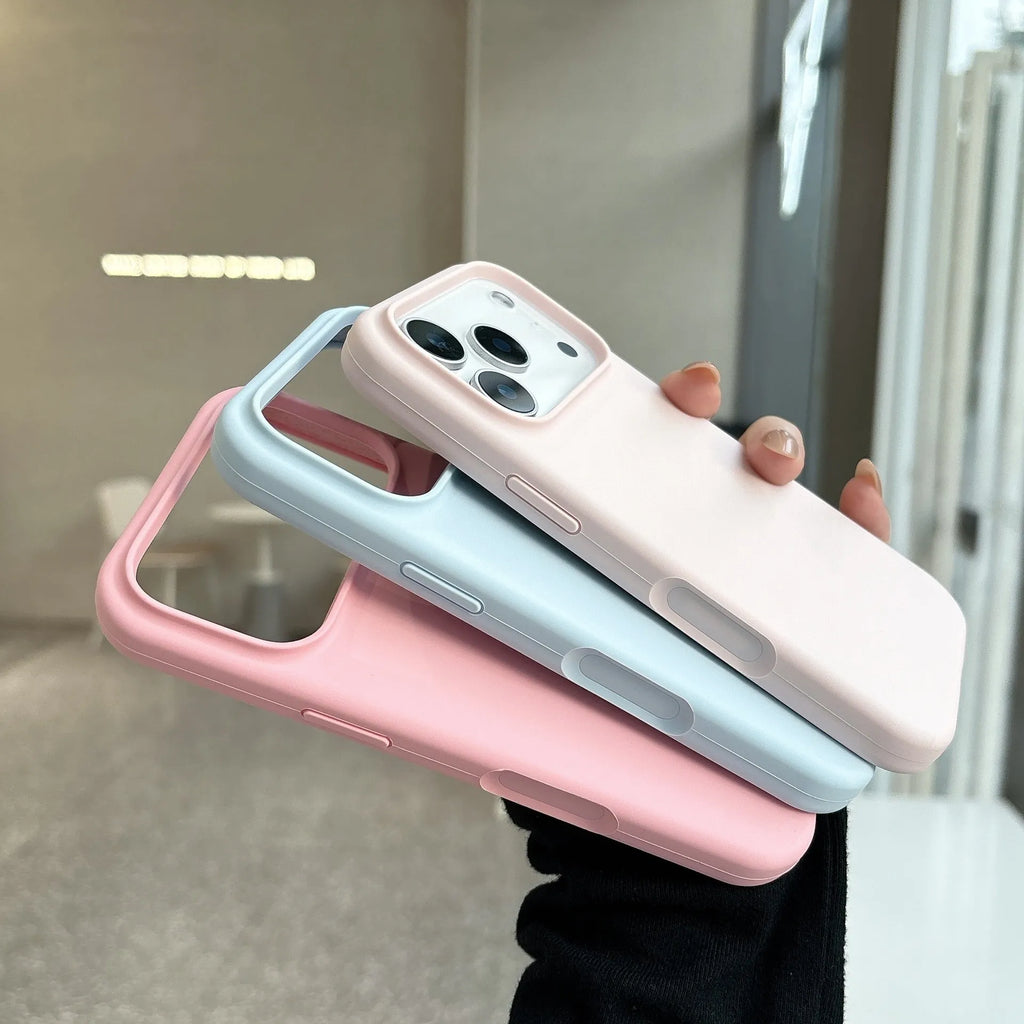 Liquid silicone magnetic charging phone case with AI button for iPhone 16 and 17 series