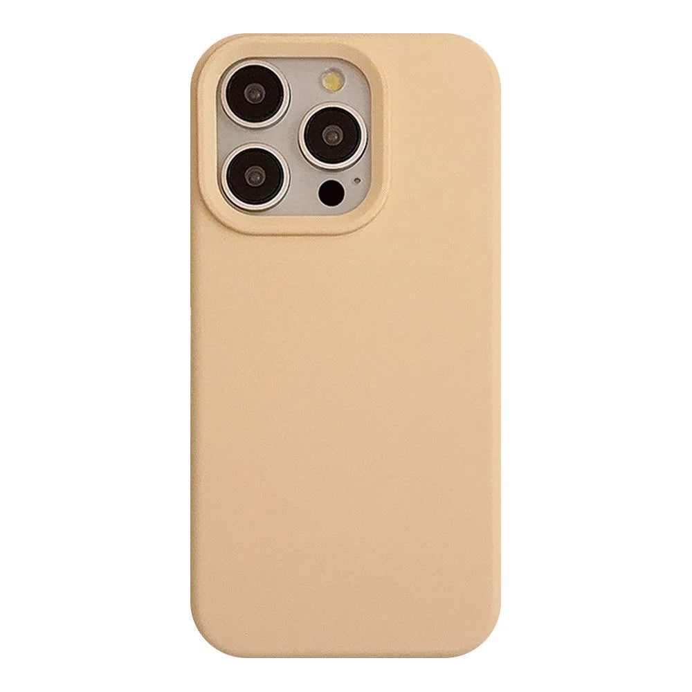 Soft silicone phone case in bean purple colour for iPhone Pro models with fall protection