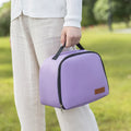 Large insulated lunch box bag in textured cloth available in five colours