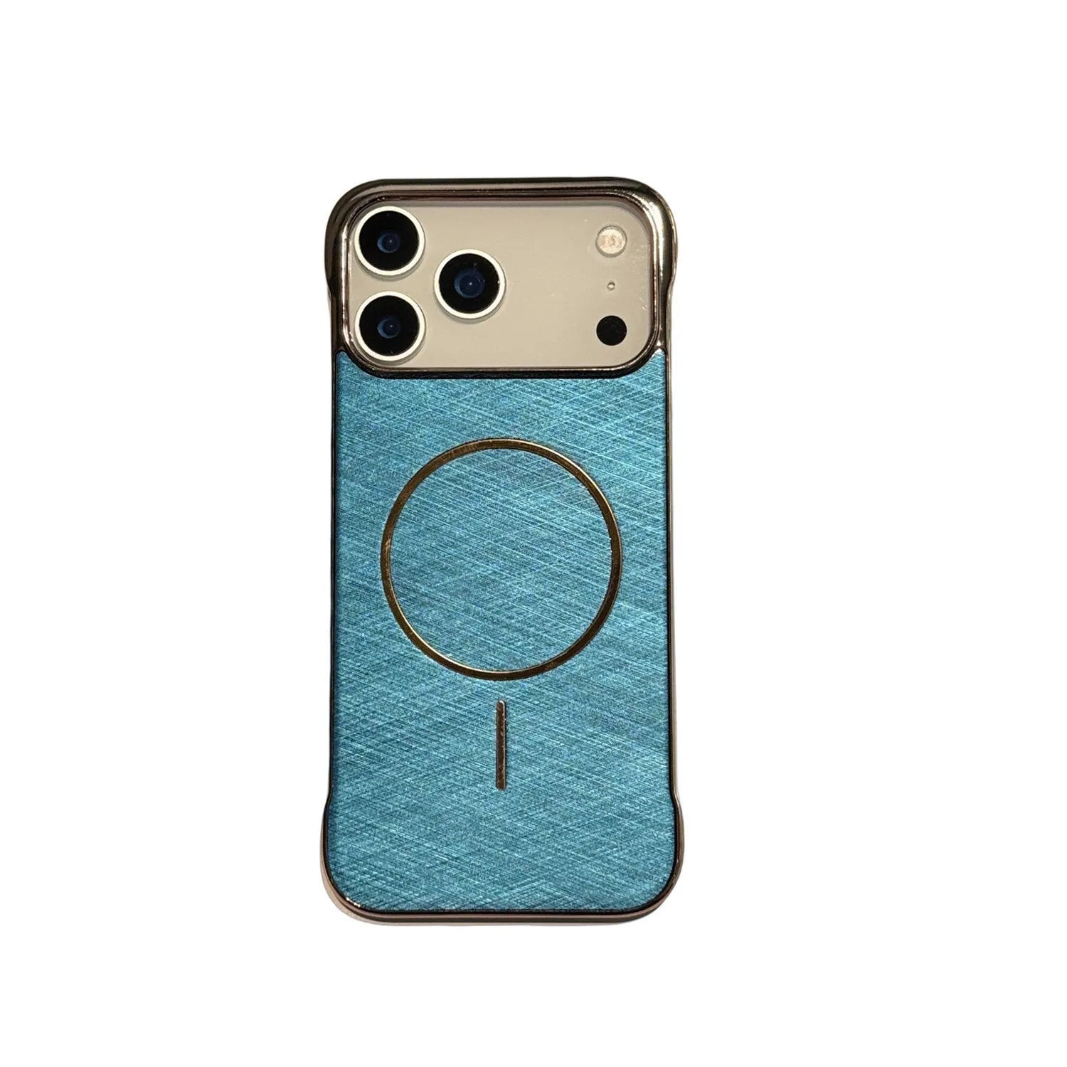 Magnetic electroplated metal PC phone case for iPhone 17 series in black, white, gold, sky blue, and silver grey.