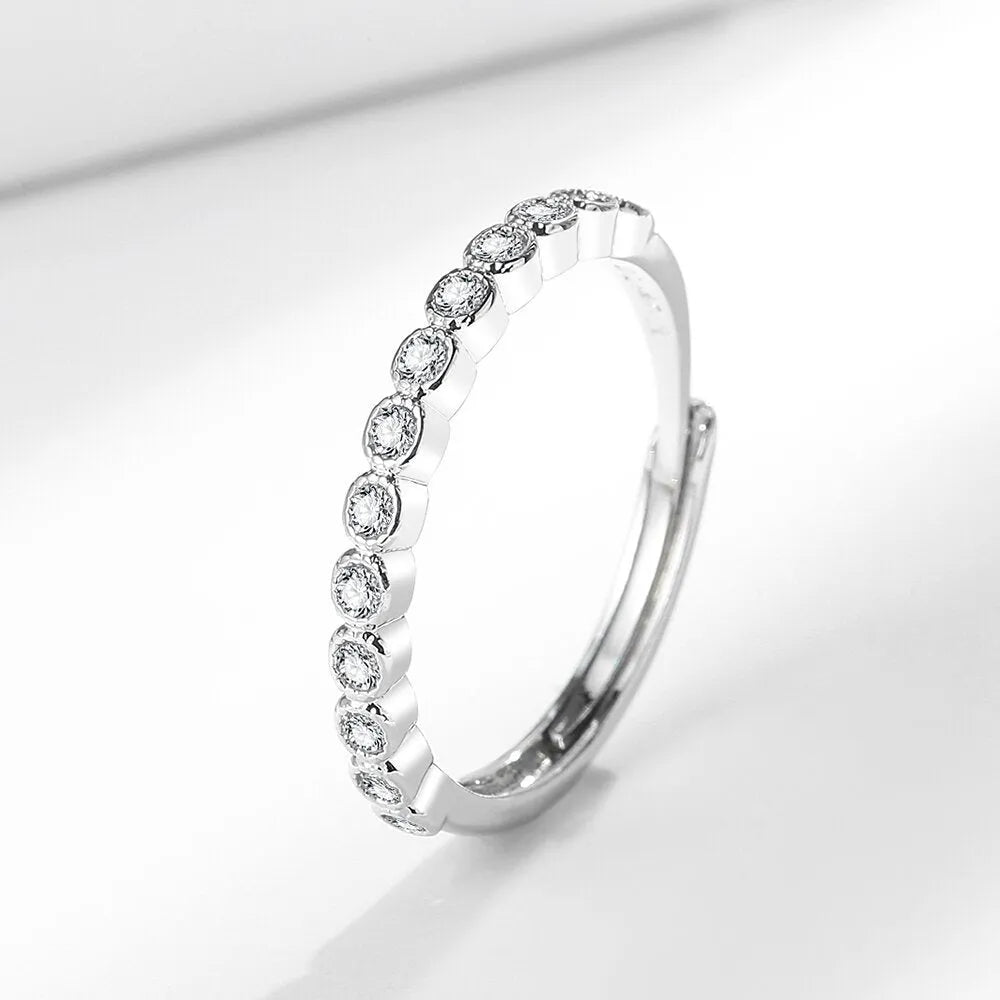 Women's geometric open mouth ring with diamond tail detail in electroplated copper jewellery