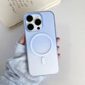 Gradient frosted magnetic suction iPhone case showing ultra-thin PC construction and colour variations