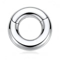 Stainless steel closed round lip ring in electroplated steel colour for human body piercing