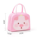 Children's insulated lunch box bag in Oxford cloth with aluminium foil lining showing animal design options