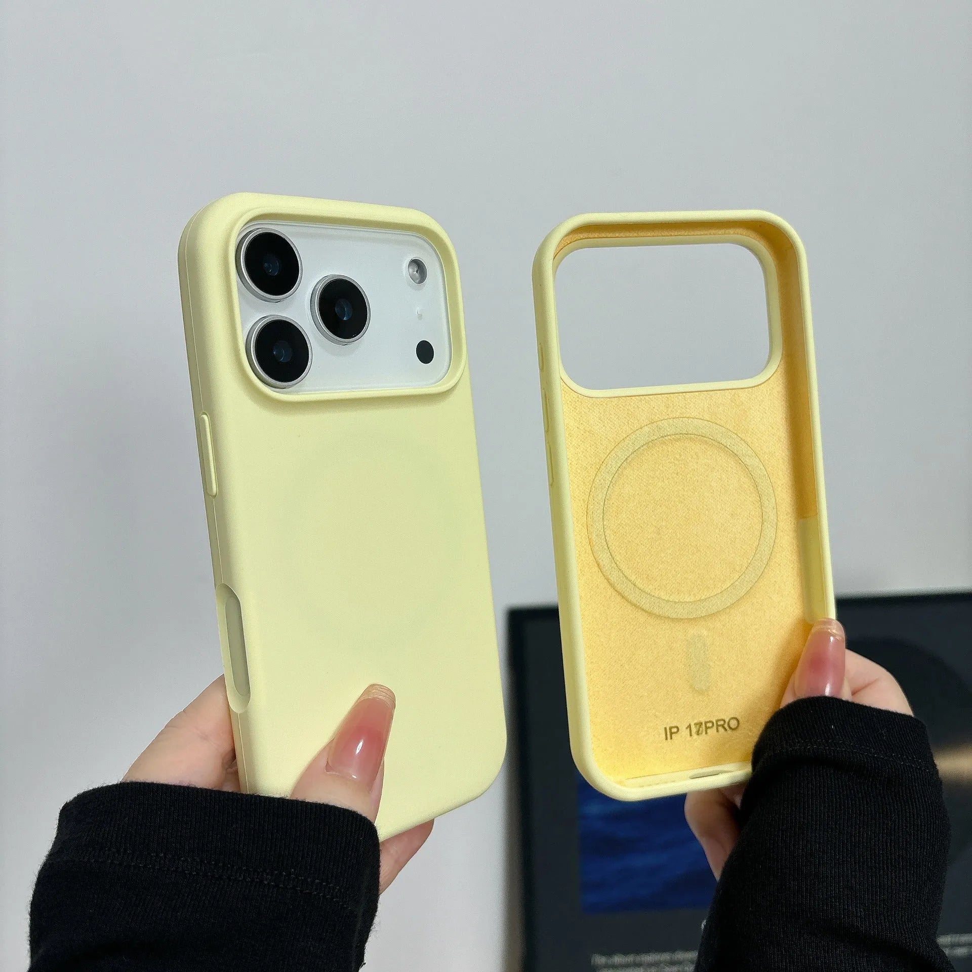 Liquid silicone magnetic charging phone case with AI button for iPhone 16 and 17 series