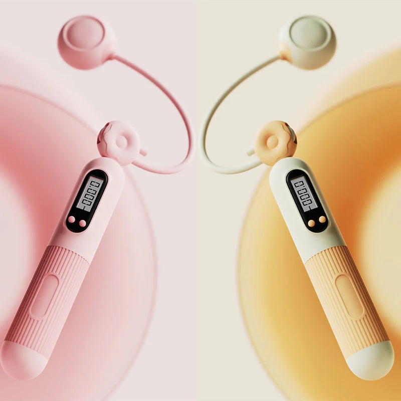 Adjustable smart jump rope with calorie counter in various colours for effective fitness workouts