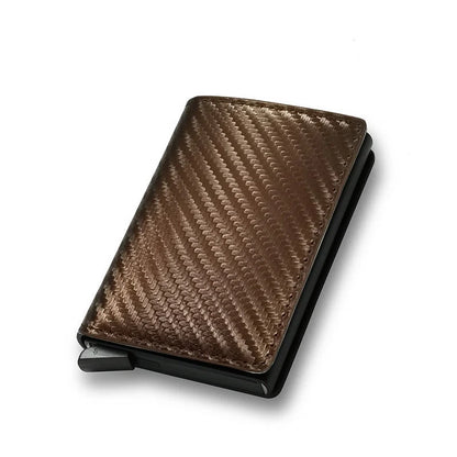 Slim PU leather credit card holder in various colours, ultra-thin design for easy pocket storage