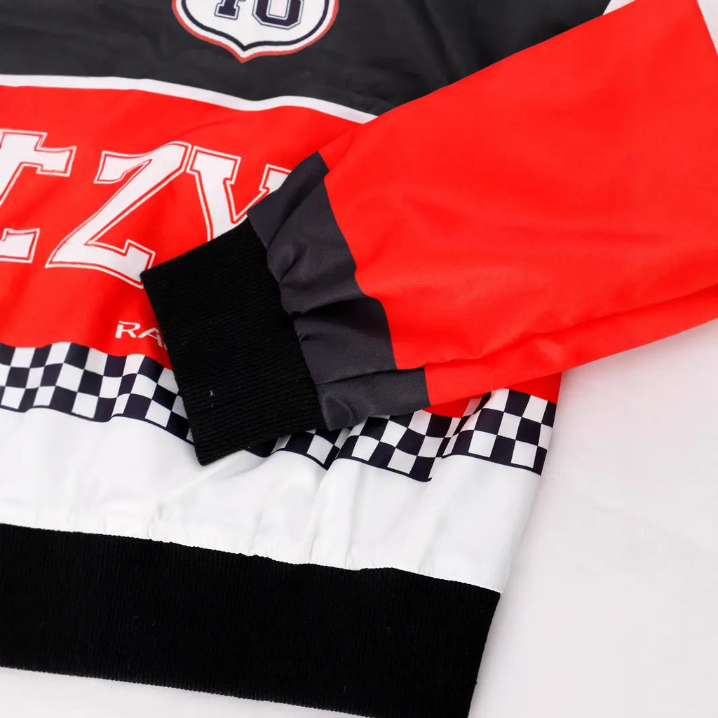 Women's loose fit geometric pattern zip jacket in multiple colour options