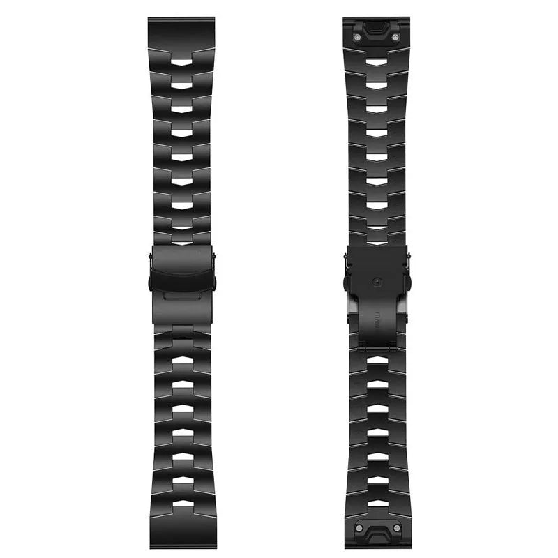 Garmin Fenix Jiaming replacement watch strap in black, silver or titanium colour