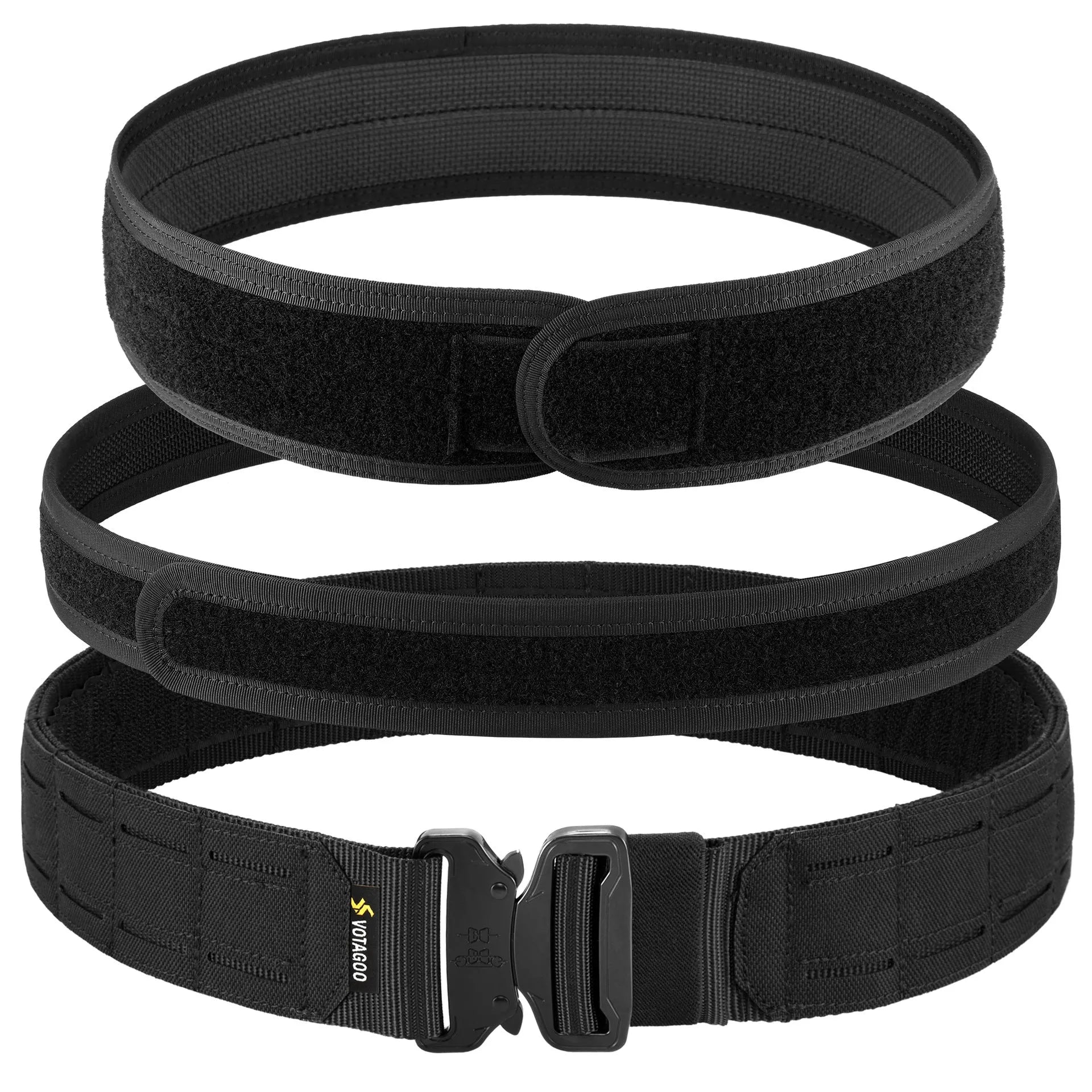 A 2-inch wide laser-cut tactical belt with a quick-release alloy buckle, shown in CP camouflage colour.