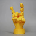 Yellow movable joint hand ornament prop for model figurines.