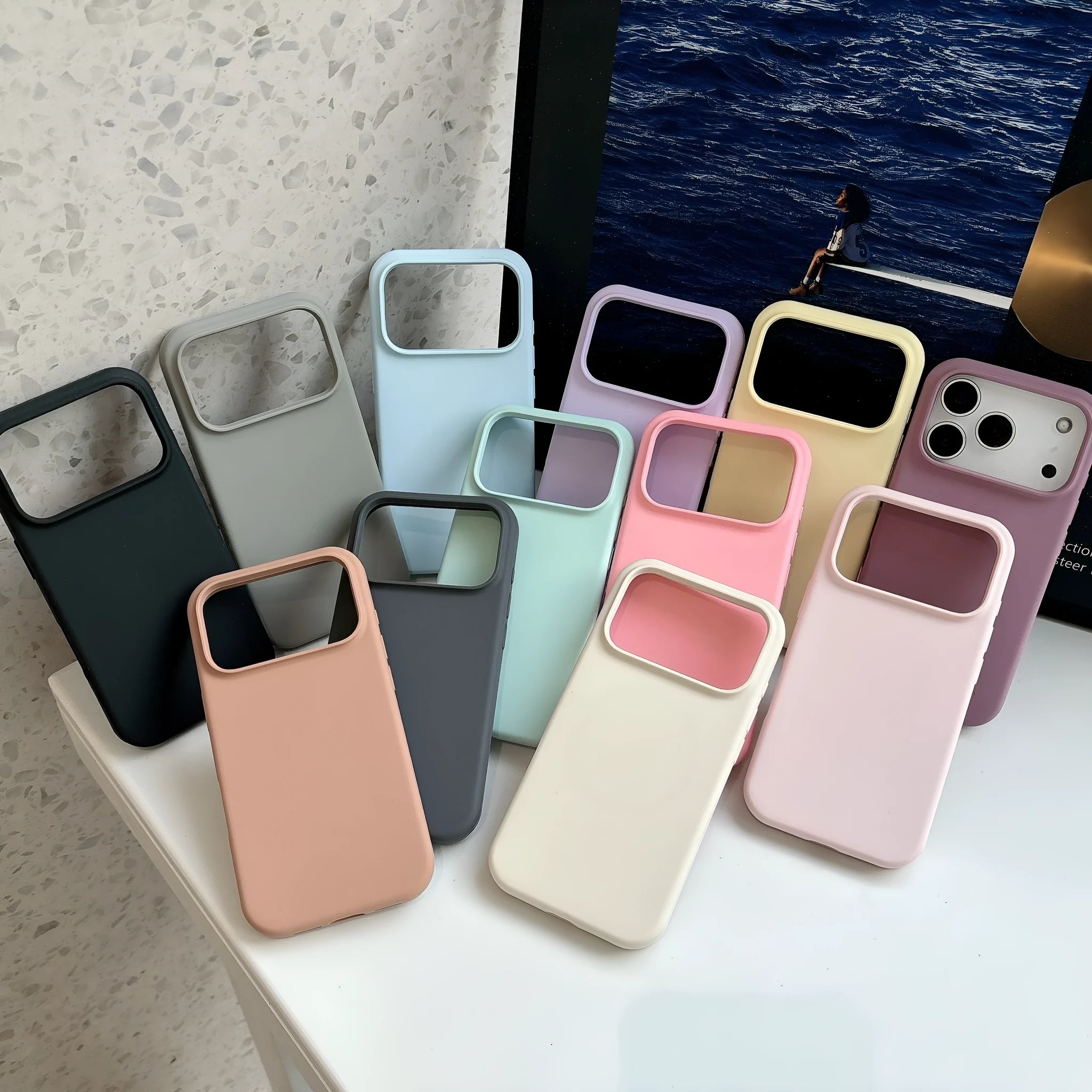 Liquid silicone magnetic charging phone case with AI button for iPhone 16 and 17 series