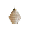 Modern simple pendant light in smoky grey and amber colour options