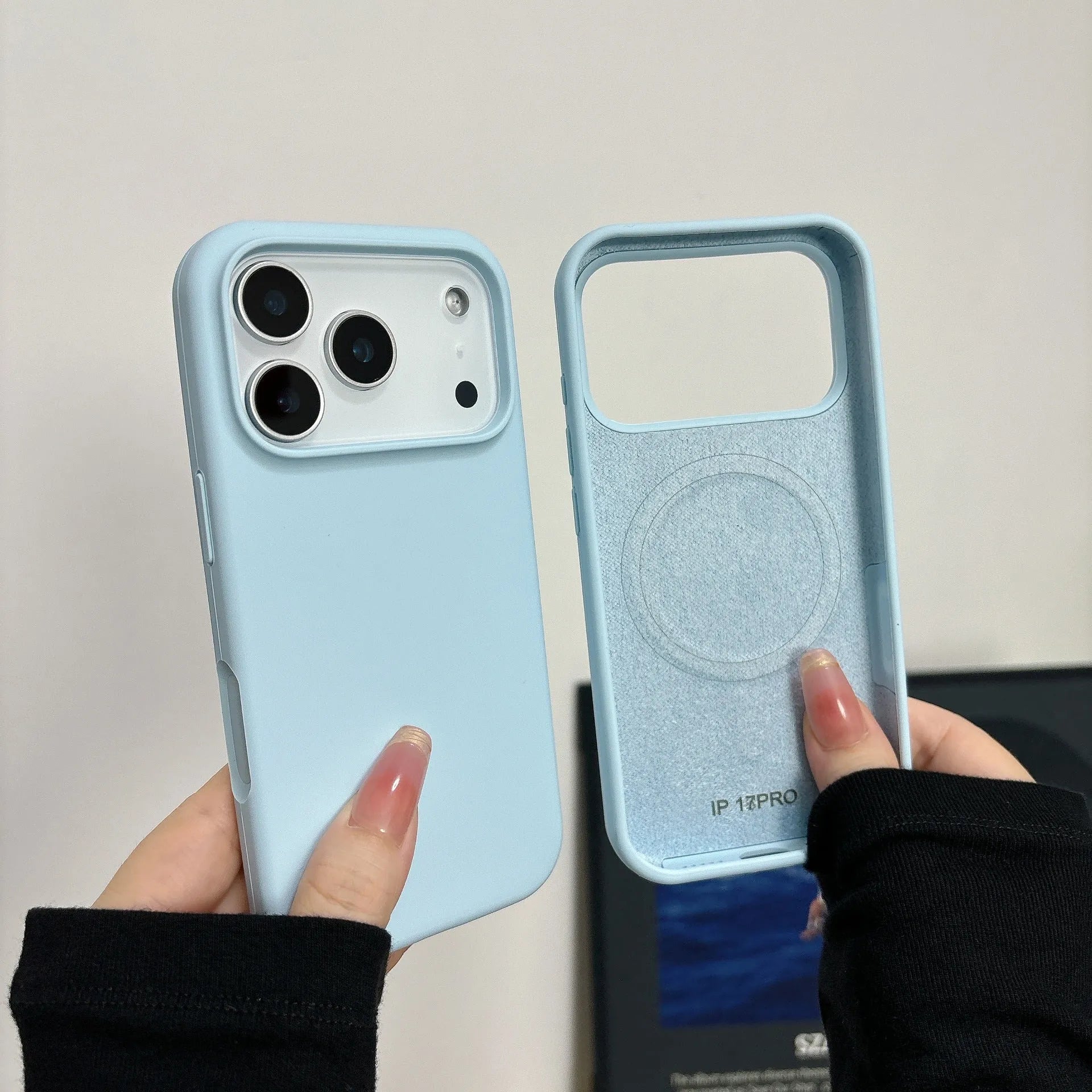 Liquid silicone magnetic charging phone case with AI button for iPhone 16 and 17 series