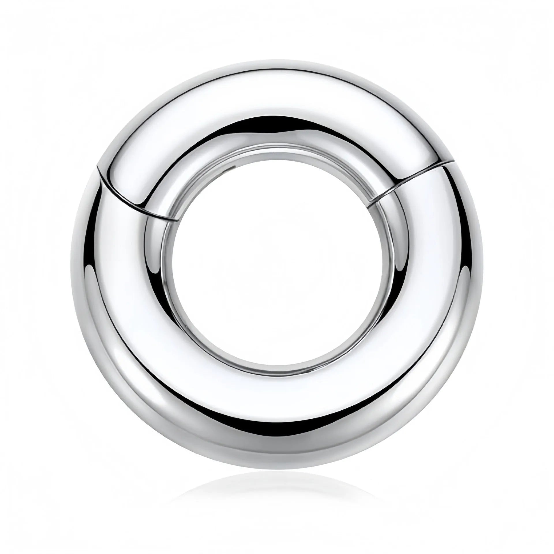 Stainless steel closed round lip ring in electroplated steel colour for human body piercing