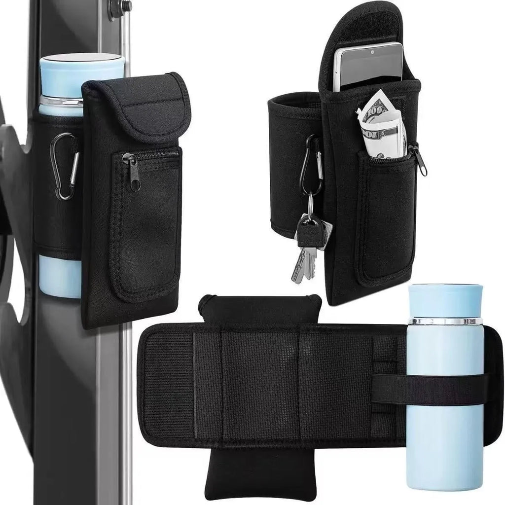 Sports bottle sleeve with magnetic or carabiner closure in seven colour options.