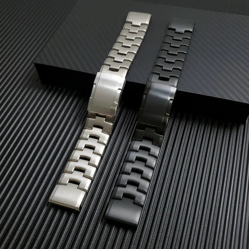 Garmin Fenix Jiaming replacement watch strap in black, silver or titanium colour