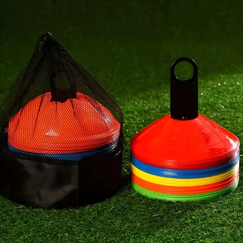 Dynamic Cone Set - Eco-friendly football training equipment with vibrant colours and rounded corners for safe, versatile drills