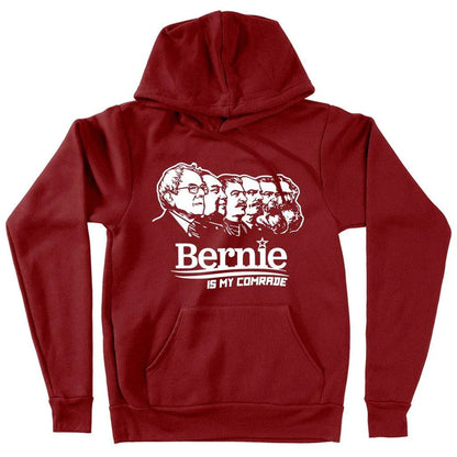 Cosy Comrade Hoodie, a premium and sustainable hoodie inspired by Bernie Sanders' progressive ideals, made in New Zealand.