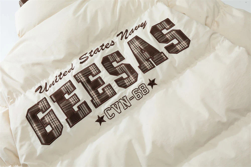 Stylish plaid cotton jacket with embroidered back patch, perfect for Kiwi men in winter