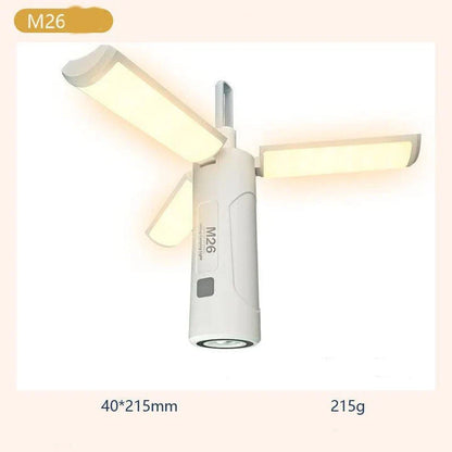 Outdoor LED Camping Lamp with folding design, USB charging, and bright LED light for Kiwi adventures