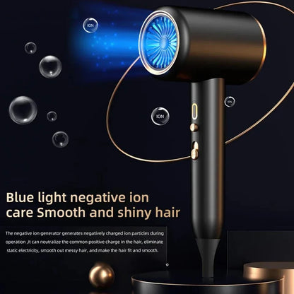 2400W professional high-speed hair dryer with negative ion technology and quiet design for fast, frizz-free, salon-quality hair styling