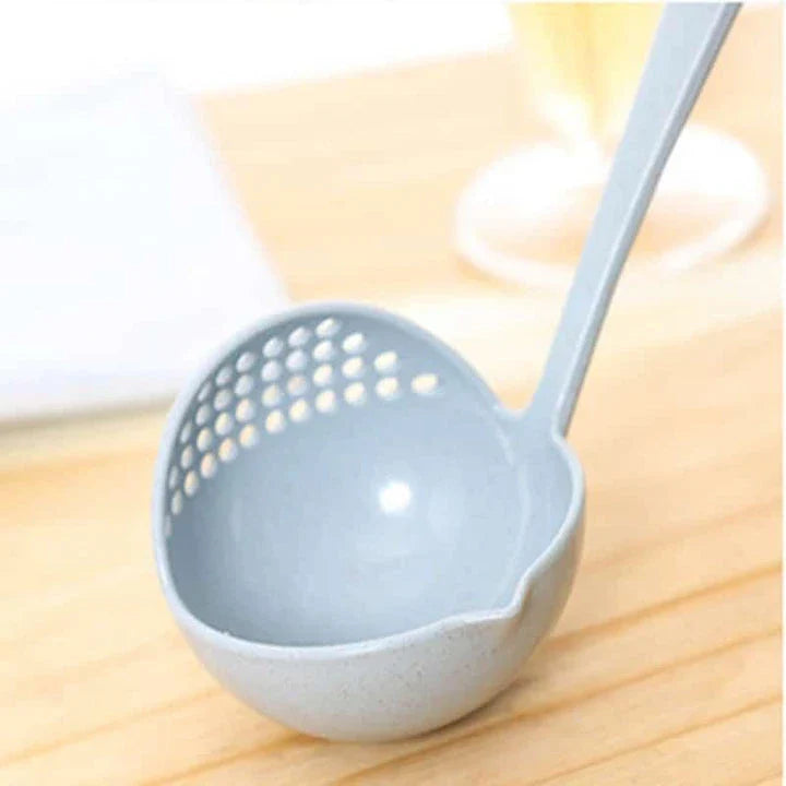 Colourful wheat straw soup spoon with sturdy, lightweight design for eco-friendly dining