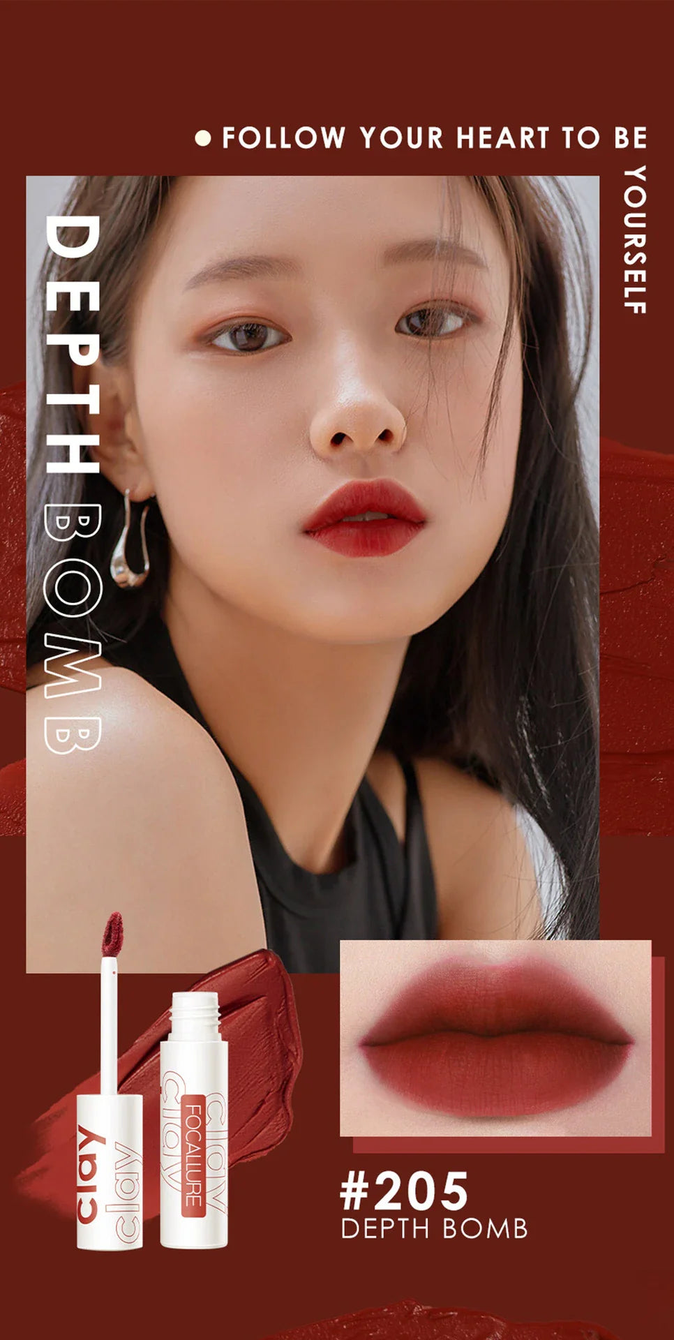 Trendha Long-lasting Easy to Colour Matte Finish Lip Mud in 205 color