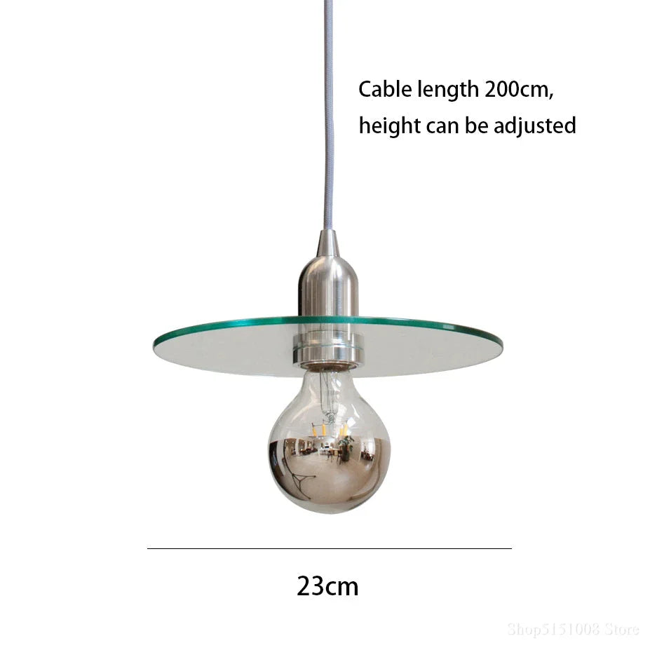 Elegant modern glass pendant light with a white shade, perfect for dining rooms, bedrooms, and other living spaces.