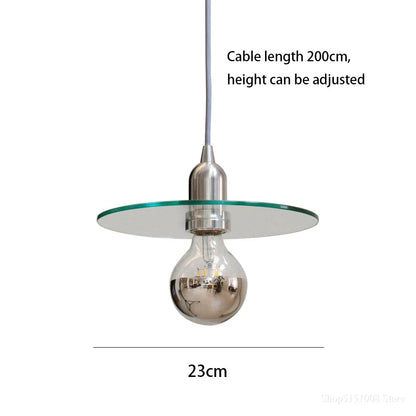 Elegant modern glass pendant light with a white shade, perfect for dining rooms, bedrooms, and other living spaces.