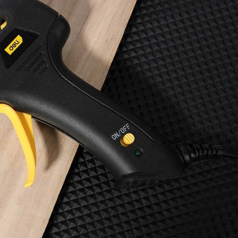 Compact and Powerful Glue Gun for DIY and Industrial Use with Aluminium Nozzle and Anti-Tipping Bracket