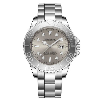 A stylish and durable luminous waterproof quartz watch with a stainless steel case and gray dial, perfect for the active Kiwi lifestyle.