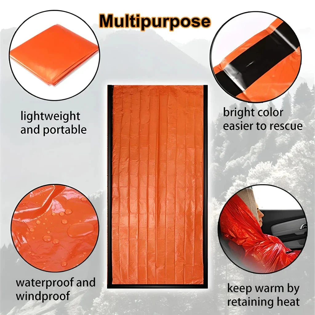 Vital Emergency Blanket Sleeping Bag - Durable, Versatile, and Packed with Lifesaving Features for Kiwi Adventurers