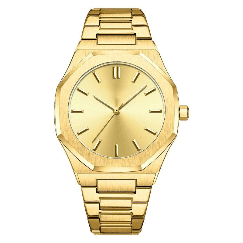 Premium all-gold watch with a classic design and reliable quartz movement, perfect for the stylish Kiwi gentleman