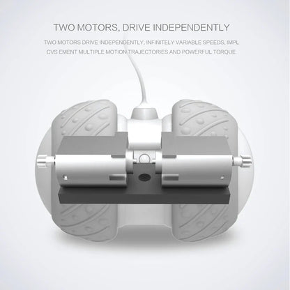 A grey interactive cat toy with a feather attachment, designed to engage a cat's natural hunting instincts and provide long-lasting entertainment.